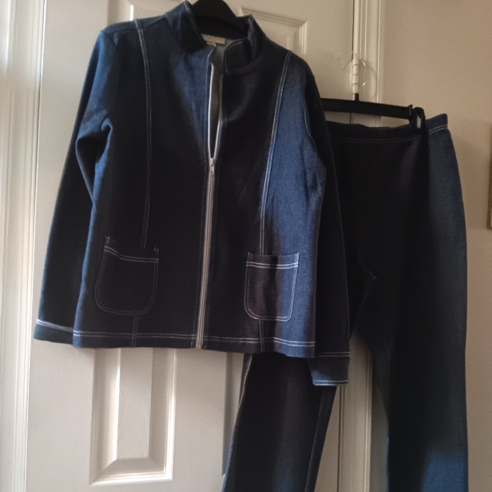 Blue Denim look pantsuit